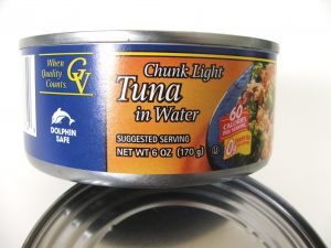 Canned tuna and gout image.